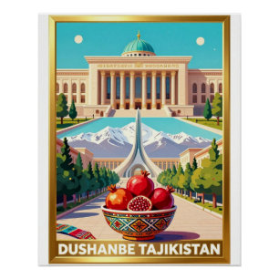 Dushanbe Tadschikistan Bergreisen Poster