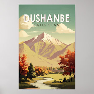 Dushanbe Tadschikistan Reisen Vintag Poster