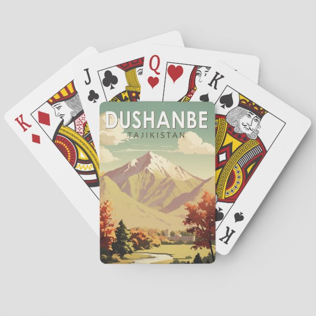 Dushanbe Tadschikistan Reisen Vintag Spielkarten (Rückseite)