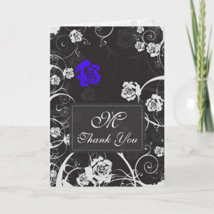 Dusk Blue Monogram Danke v2 Karte
