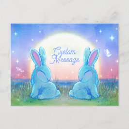 Dusk Bunnies Anpassbar Postkarte