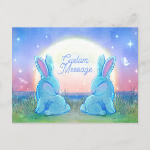 Dusk Bunnies Anpassbar Postkarte