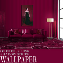 Dusk Cerise Six Inch Shadow Stripe Tapete