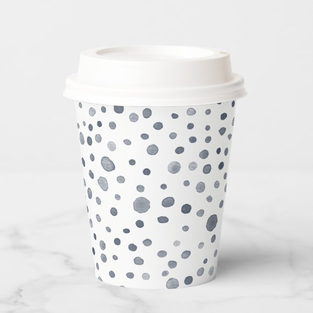 Dusk Confetti Wasserfarbe Dots Paper Cup Pappbecher (Vorderseite)