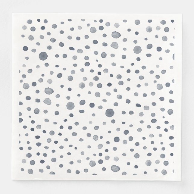 Dusk Confetti Wasserfarbe Dots Papier Napkin Serviette (Vorderseite)