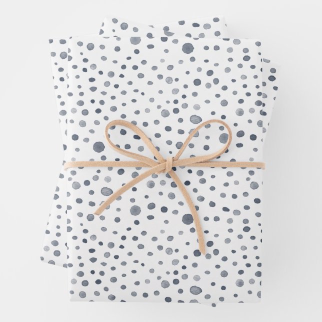 Dusk Confetti Watercolor Dots Wrapping Paper Geschenkpapier Set (Beispiel)