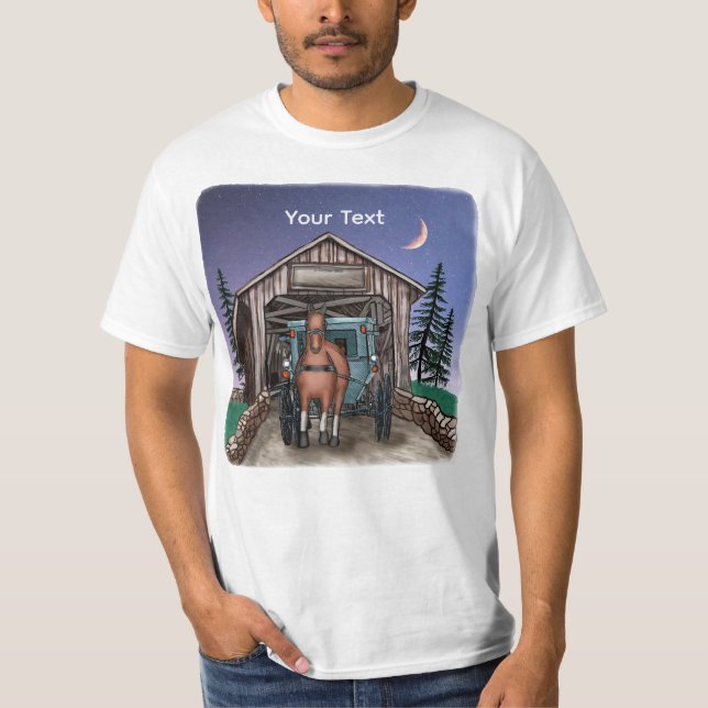 Dusk Covered Bridge  T-Shirt (Vorderseite)