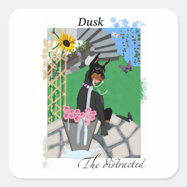 Dusk die ablenkten Aufkleber (Vorderseite)