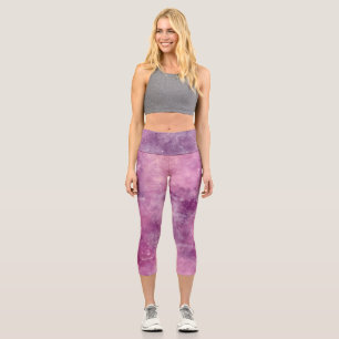 Dusk Rose Galaxy Series Design 2 Capri Leggings