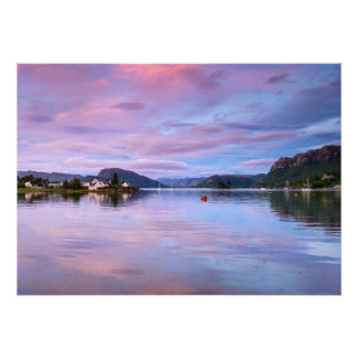 Dusk Sky Reflections auf Loch Carron Fotodruck