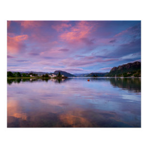 Dusk Sky Reflections auf Loch Carron Poster