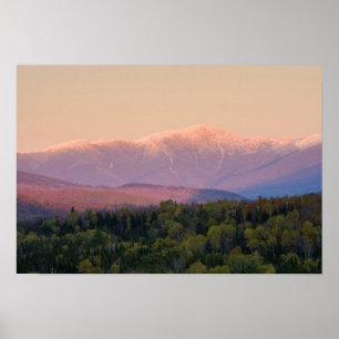 Dusk und Mount Washington in neuen Hampshire Poster