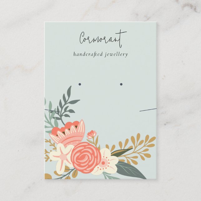 Dusky Blue Ambrosia Flora Erwecken Nekklasseanzeig Visitenkarte (Vorderseite)