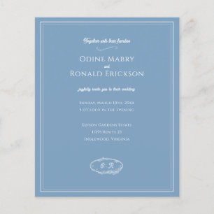 Dusky Blue Coastal Minimal Budget Hochzeit