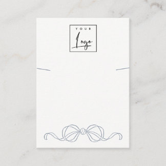 Dusky Blue Coquette Bogen Halsketten Display Logo Visitenkarte