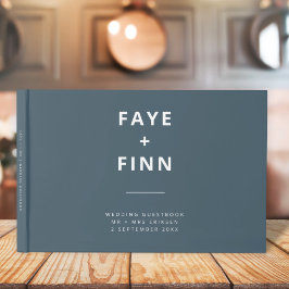Dusky Blue | Skandinavische Minimalistische Hochze Gästebuch