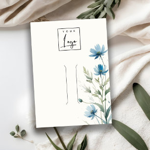 Dusky Blue Wildblume Logo Fairpin Schmuck Display Visitenkarte