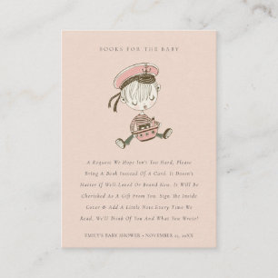 Dusky Blush Sailor Nautical Books for Baby Shootin Begleitkarte
