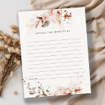 Dusky Fall Floral Advisor für Mum Baby Shower<br><div class="desc">Dusky Fall Marsala Blush Floral Watercolor Collection.- Es ist eine elegante Schrift Aquarell Illustration von pastellfarbenen, subtilen duskischen Herbstblumen mit trockenen Blätter, die perfekt für Ihren Fall, Hochzeit & Party. Es ist sehr einfach, mit Ihren persönlichen Daten zu personalisieren. Wenn Sie ein anderes passendes Produkt oder eine Anpassung benötigen, wenden...</div>