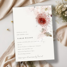 Dusky Fall Marsala Blush Bloral Baby Dusche