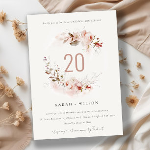 Dusky Fall Marsala Blush Flora Hochzeit Einladung