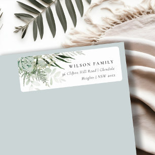 Dusky Green Leafy Fern Succulate Foliage Address