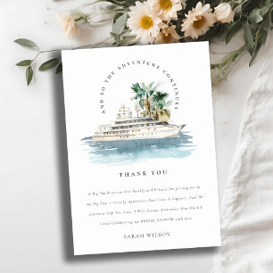 Dusky Kreuzfahrtschiff Palm Seascape Junggesellinn Dankeskarte