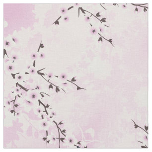 Dusky Pink Cheres blüht in Asien floral Stoff