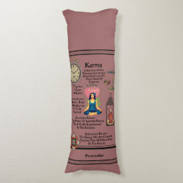 Dusky Pink Karma Zitat Yoga Medizin Bolster Seitenschläferkissen