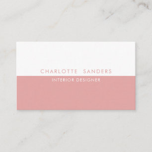 Dusky pink Luxus minimaler Chic Visitenkarte