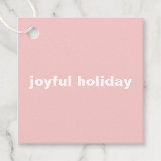 Dusky Pink Minimal Modern Christmas Favor Tag Geschenkanhänger