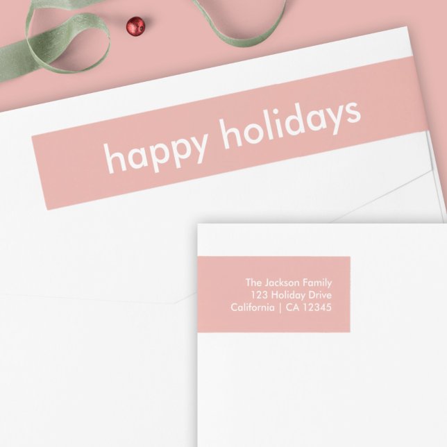 Dusky Pink | Minimal Moderne Weihnachtsadresse (Von Creator hochgeladen)