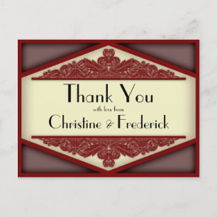 Dusky Pink Vintag, danke Postcard. Postkarte