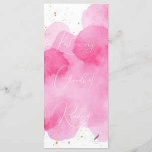 Dusky Rose Clouds Gold Lesezeichen Bookmark Menükarte