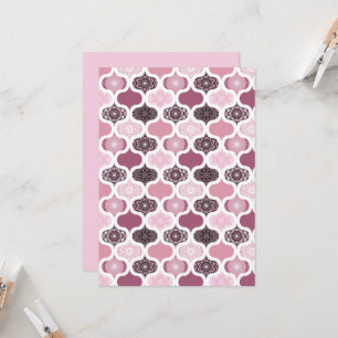 Dusky Rose Dot Mandalases Scrapbook Einladung