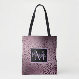 Dusky Violet Leopard Monogramm