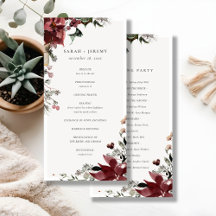 Dusky Warm Winter Festivals Hochzeitsprogramm