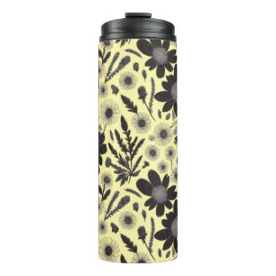 Dusky Wildblume Garden - Vintages Blumenmuster Thermosbecher