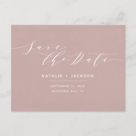 Duskyrosa + Save the Date Hochzeit Postkarte