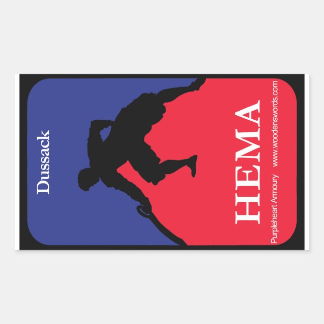 Dussack HEMA Abziehbild Rechteckiger Aufkleber (Vorderseite)
