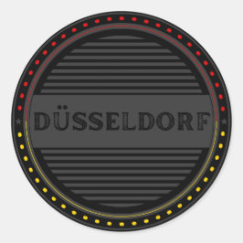 Düsseldorf City Pride Emblem – German Identity Runder Aufkleber