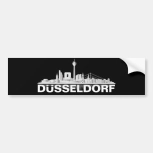 Düsseldorf City Skyline Autoaufkleber / Sticker