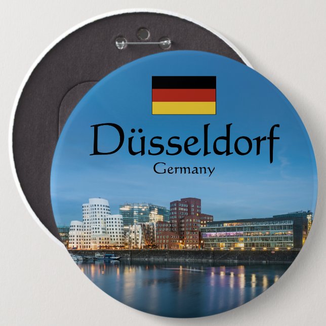 Düsseldorf Deutschland Button (Vorne & Hinten)