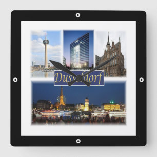 DUSSELDORF, Deutschland, Europa, Quadratische Wanduhr