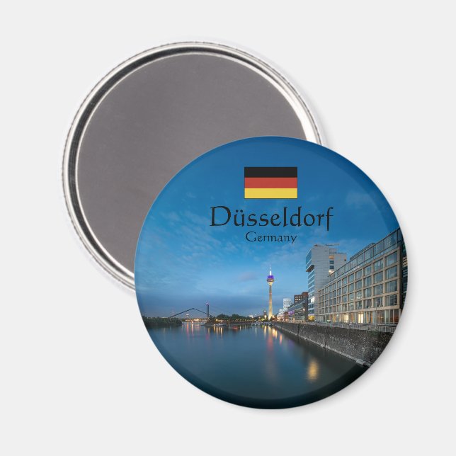 Düsseldorf Deutschland Magnet (Vorderseite/Rückseite)