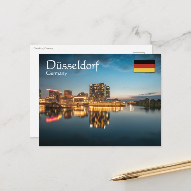 Düsseldorf Deutschland Postkarte (Vorderseite/Rückseite Beispiel)