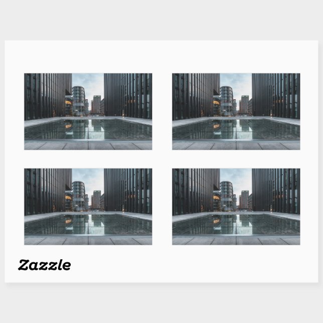 Düsseldorf Deutschland Rechteckiger Aufkleber (Blatt)