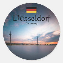 Düsseldorf Deutschland Runder Aufkleber