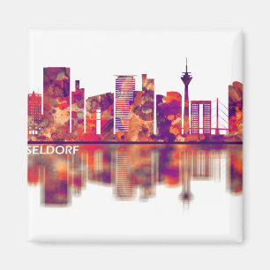 Düsseldorf Deutschland Skyline Magnet