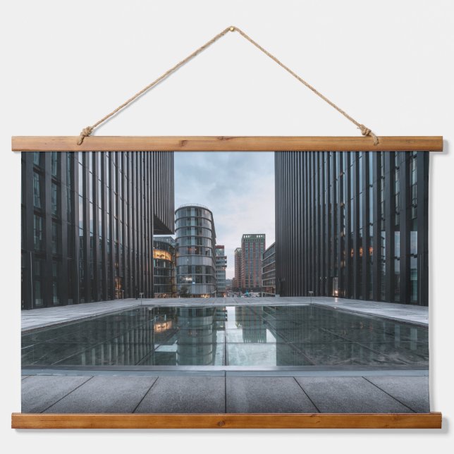 Düsseldorf Deutschland Wandteppich Mit Holzrahmen (Vorne)